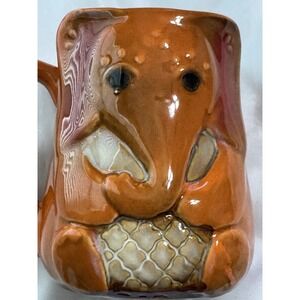 Gibson Home Coffee Mug 16oz Embossed Elephant With Tail Thick Heavy